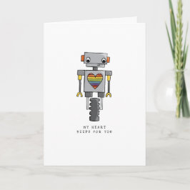 Cartes Pour Fêtes Annuelles Fierté | du robot | de | de LGBT | Valentine