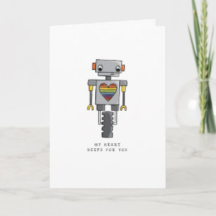 Cartes Pour Fêtes Annuelles Fierté   du robot   de   de LGBT   Valentine
