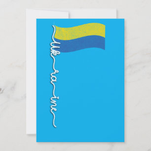 Cartes Pour Fêtes Annuelles Fierté Ukrainienne Flagpole-Elegant Signature Desi