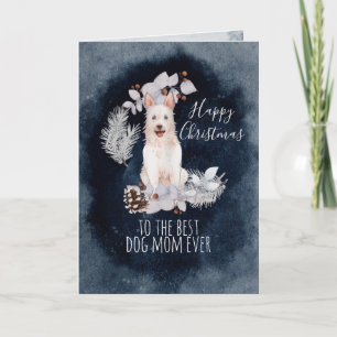 Cartes Pour Fêtes Annuelles Fil de maman chien personnalisé Belge Laekinois