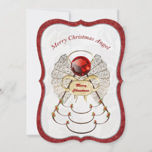 Cartes Pour Fêtes Annuelles Filigre métallique Joyeux Ange de Noël