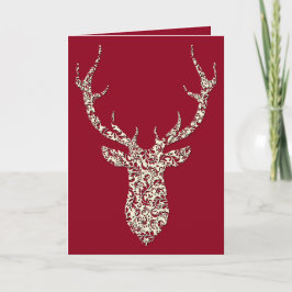 Cartes Pour Fêtes Annuelles Filigree Christmas Deer