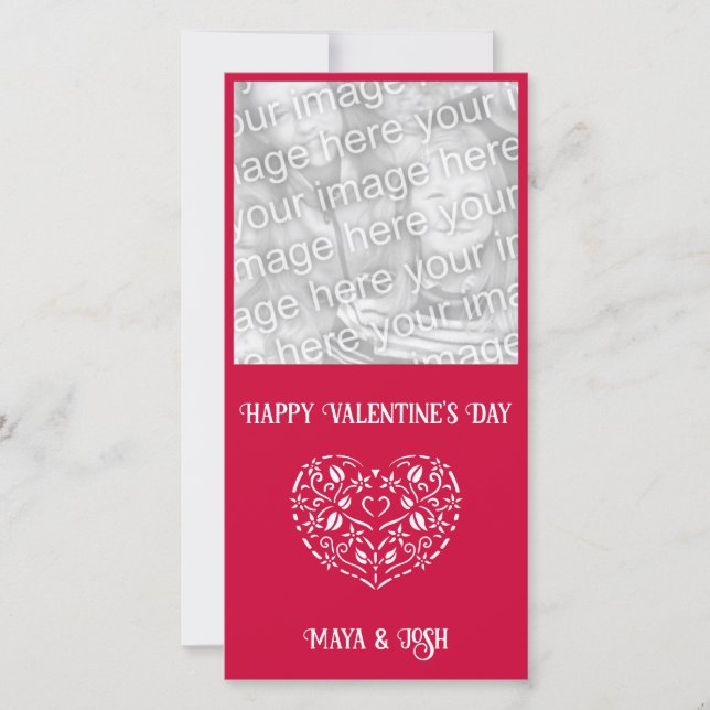 Cartes Pour Fêtes Annuelles Filigree Heart (Devant)