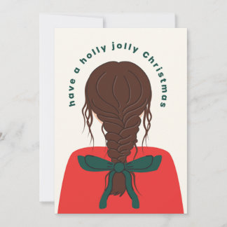 Cartes Pour Fêtes Annuelles Fille au noeud de Noël