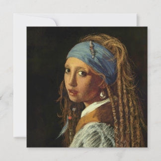 Cartes Pour Fêtes Annuelles Fille avec une parodie perle
