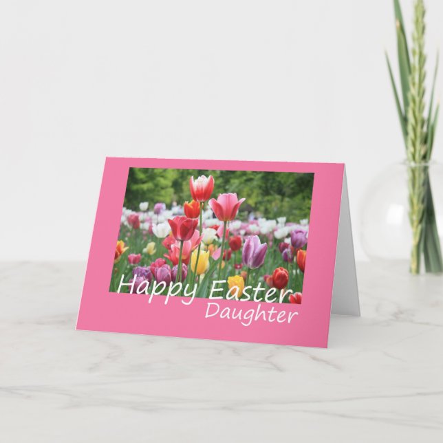 Cartes Pour Fêtes Annuelles Fille Bonne Pâques (Devant)