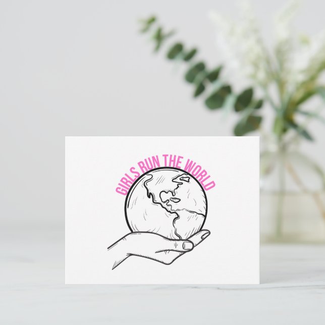 Cartes Pour Fêtes Annuelles Fille Boss Rose Noir (Debout devant)