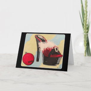 Cartes Pour Fêtes Annuelles Fille coquine Noël 2020 Peinture sur une