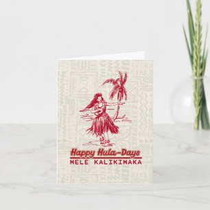 Cartes Pour Fêtes Annuelles Fille de hula hawaïenne de vacances Tradewinds