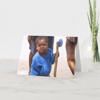 Cartes Pour Fêtes Annuelles Fille de Kotokro avec le jouet