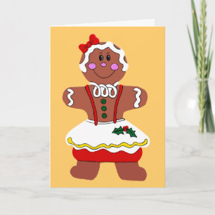 Cartes Pour Fêtes Annuelles Fille de pain d'épices