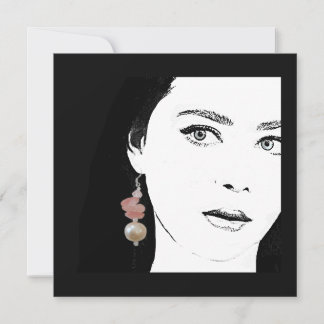 Cartes Pour Fêtes Annuelles Fille en perles roses illustration