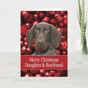 Cartes Pour Fêtes Annuelles Fille et copain Glossy Grizzly Noël