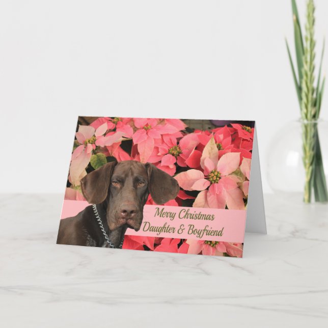 Cartes Pour Fêtes Annuelles Fille et copain Glossy Grizzly Noël (Devant)