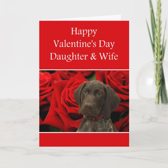 Cartes Pour Fêtes Annuelles Fille et femme Glossy Grizzly Valentine (Devant)