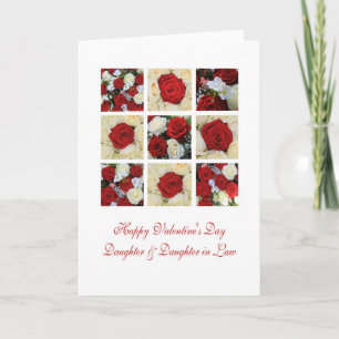 Cartes Pour Fêtes Annuelles Fille et femme Heureuse Sainte-Valentin Roses