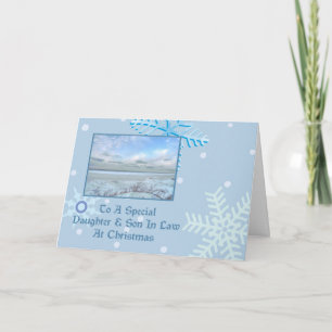 Cartes Pour Fêtes Annuelles Fille Et Fils À Law Winter Lake Christmas