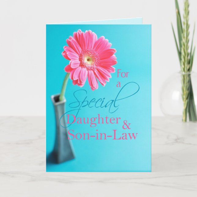 Cartes Pour Fêtes Annuelles Fille et gendre Valentine Rose Daisy (Devant)