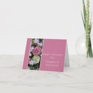 Cartes Pour Fêtes Annuelles Fille et mari Heureuses Saintes-Valentin Roses