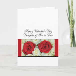 Cartes Pour Fêtes Annuelles Fille et mari Heureuses Saintes-Valentin Roses