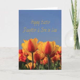 Cartes Pour Fêtes Annuelles Fille et mari heureux Pâques