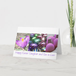 Cartes Pour Fêtes Annuelles Fille et mari heureux Pâques