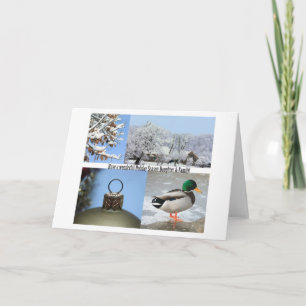 Cartes Pour Fêtes Annuelles Fille & famille merveilleuse saison des fêtes bleu