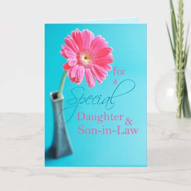 Cartes Pour Fêtes Annuelles Fille & Fils - Valentine Rose Daisy Bleu (Devant)