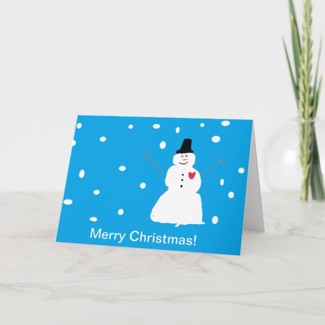 Cartes Pour Fêtes Annuelles Fille grande de joyeux Noël-Favori (Devant)