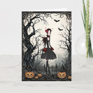 Cartes Pour Fêtes Annuelles Fille Halloween