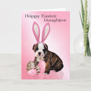 Cartes Pour Fêtes Annuelles Fille Mignonne Chien De Pâques Chien Chien Avec Oe