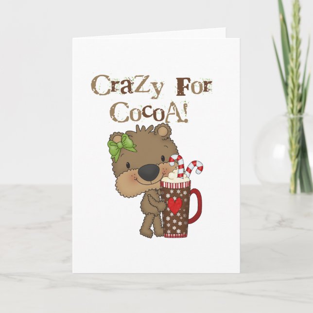 Cartes Pour Fêtes Annuelles Fille Ours Fou Pour Coca (Devant)