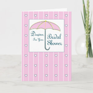 Cartes Pour Fêtes Annuelles Fille, parapluie rose pour la fête de fiançailles