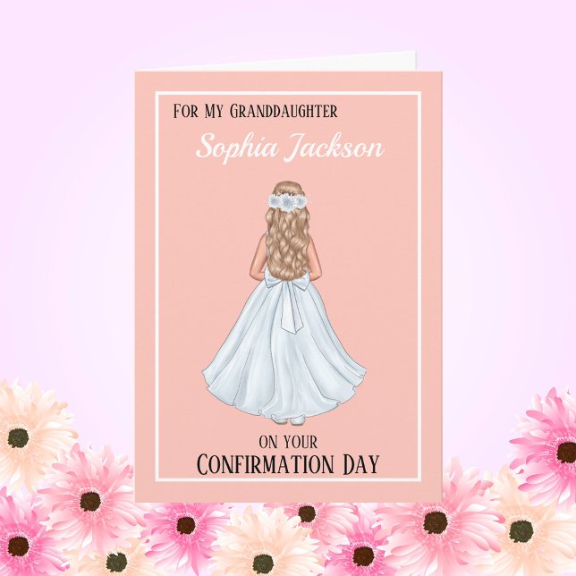 Cartes Pour Fêtes Annuelles Filles Christian Confirmation Card Grandgirl (Girls Christian Confirmation Card Granddaughter
)