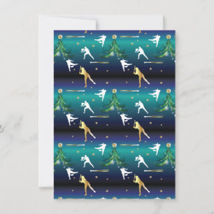 Cartes Pour Fêtes Annuelles Filles de baseball softball Noël