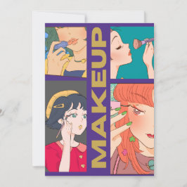 CARTES POUR FÊTES ANNUELLES FILLES MAKEUP