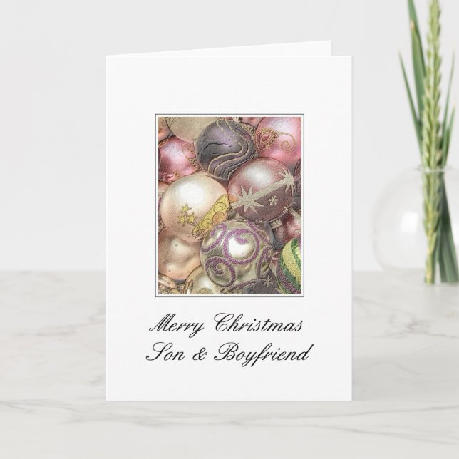 Cartes Pour Fêtes Annuelles fils et copain Merry Christmas card (Devant)