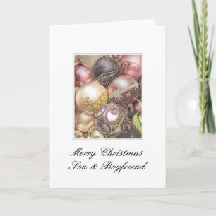 Cartes Pour Fêtes Annuelles fils et copain Merry Christmas card