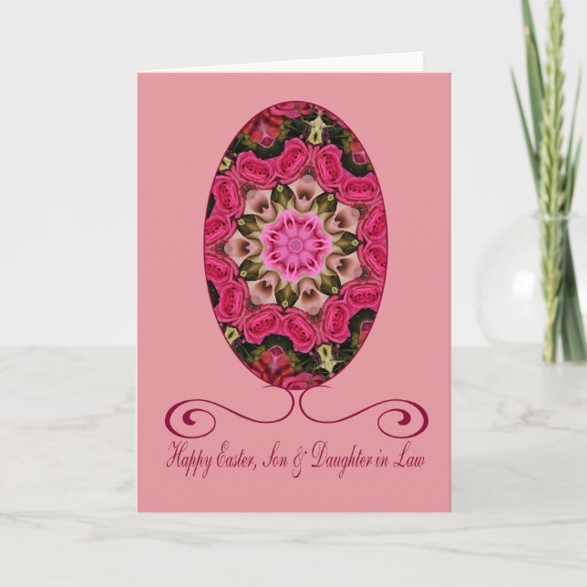 Cartes Pour Fêtes Annuelles Fils et femme heureux Pâques (Devant)