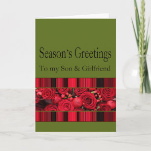 Cartes Pour Fêtes Annuelles fils et petite amie Merry Christmas card