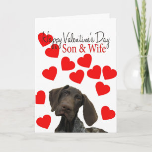 Cartes Pour Fêtes Annuelles Fils & Femme Grizzly Glossy Valentine Puppy Love