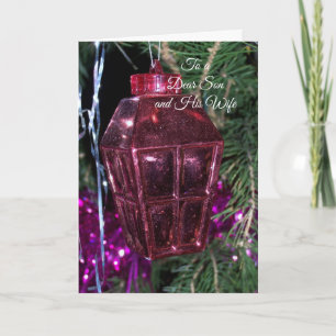 Cartes Pour Fêtes Annuelles Fils lanternes et belle-fille Noël