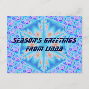 Cartes Pour Fêtes Annuelles Flacon de neige en cristal bleu