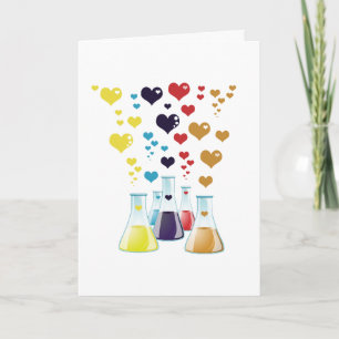 Cartes Pour Fêtes Annuelles Flacon, Erlenmeyer, Bécher, Chimie, Laboratoire