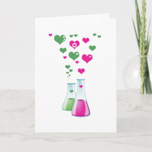 Cartes Pour Fêtes Annuelles Flacon, Erlenmeyer, Bécher, Chimie, Laboratoire
