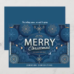 Cartes Pour Fêtes Annuelles Flacons de neige monochromes modernes Noël