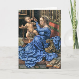 Cartes Pour Fêtes Annuelles Flamand du 15ème siècle Madonna et enfant