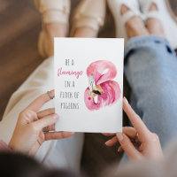 Flamant rose Aquarelle Exotique Rose Moderne Avec 