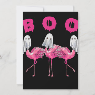 Cartes Pour Fêtes Annuelles Flamant rose Fantôme Flamant Rose Boo Déguisemen