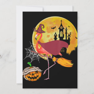 Cartes Pour Fêtes Annuelles Flamant rose Flamant rose équitation Citrouille